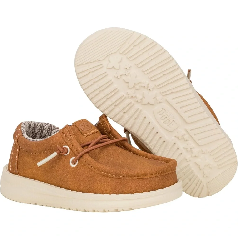 Hey Dude Kids Chestnut Moccasin Boat Shoes